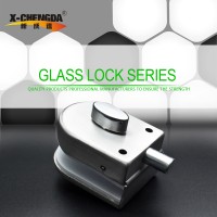 新成达X-083 不锈钢玻璃门锁 带保险 单边 玻璃门插销